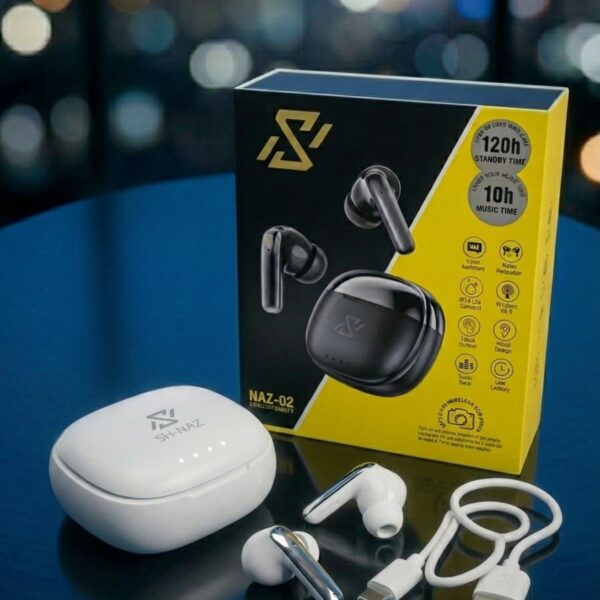 SH-NAZ NAZ-02 True Wireless Earbuds – TWS Bluetooth Earphones with 120h Standby & Super Bass Sound